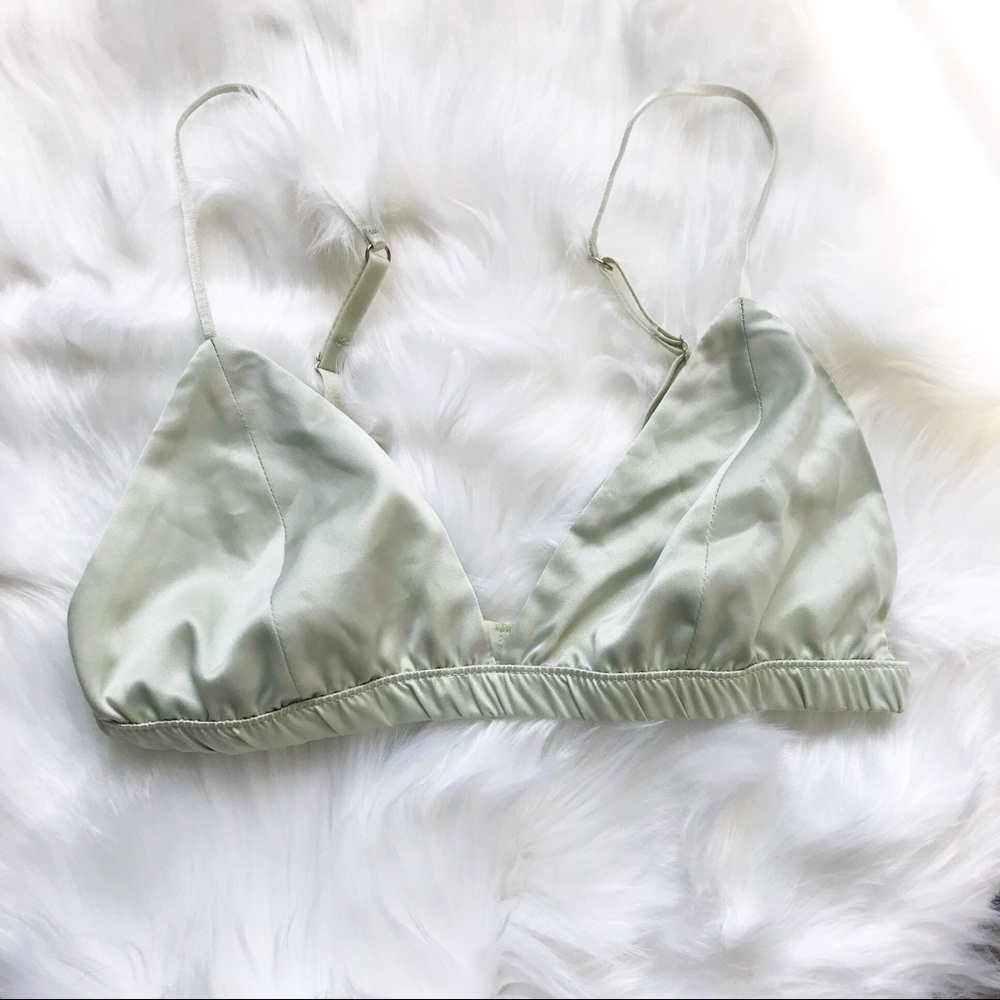 New Green Unlined Wireless Bralette Bra S M L